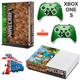 MINECRAFT XBOX ONE S (SLIM) *TEXTURED VINYL ! * PROTECTIVE SKIN DECAL WRAP