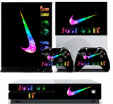 NIKE TICK BRIGHT XBOX ONE S (SLIM) *TEXTURED VINYL ! * PROTECTIVE SKIN DECAL WRAP