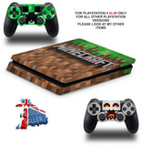 MINECRAFT PS4 SLIM *TEXTURED VINYL ! *PROTECTIVE SKINS DECALS WRAP