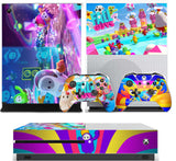 FALL GUYS XBOX ONE S (SLIM) *TEXTURED VINYL ! * PROTECTIVE SKIN DECAL WRAP