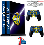 LEEDS UTD PS4 *TEXTURED VINYL ! * PROTECTIVE SKINS DECAL WRAP STICKERS