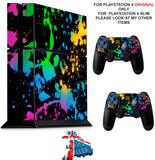PAINT SPLAT PS4 *TEXTURED VINYL ! * PROTECTIVE SKINS DECAL WRAP STICKERS