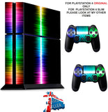 RAINBOW LINE PS4 *TEXTURED VINYL ! * PROTECTIVE SKINS DECAL WRAP STICKERS