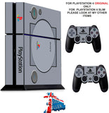 PS1 STYLE PS4 *TEXTURED VINYL ! * PROTECTIVE SKINS DECAL WRAP STICKERS