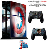 CAPTAIN AMERICA PS4 *TEXTURED VINYL ! * PROTECTIVE SKINS DECAL WRAP STICKERS