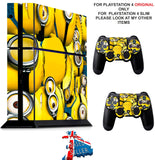 MINIONS PS4 *TEXTURED VINYL ! * PROTECTIVE SKINS DECAL WRAP STICKERS