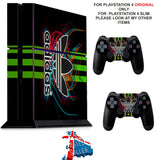 ADIDAS GREEN STRIPE PS4 *TEXTURED VINYL ! * PROTECTIVE SKINS DECAL WRAP STICKERS