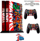 MARVEL PS4 *TEXTURED VINYL ! * PROTECTIVE SKINS DECAL WRAP STICKERS