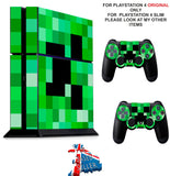 GREEN PIXELS PS4 *TEXTURED VINYL ! * PROTECTIVE SKINS DECAL WRAP STICKERS