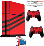 ADIDAS ORANGE & BLACK PS4 *TEXTURED VINYL ! * PROTECTIVE SKINS DECAL WRAP STICKERS