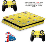 SPONGEBOB PS4 SLIM *TEXTURED VINYL ! *PROTECTIVE SKINS DECALS WRAP