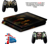 WALKING DEAD PS4 SLIM *TEXTURED VINYL ! *PROTECTIVE SKINS DECALS WRAP