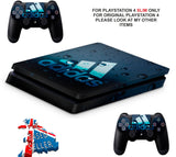 ADIDAS BLUE BUBBLES PS4 SLIM *TEXTURED VINYL ! *PROTECTIVE SKINS DECALS WRAP