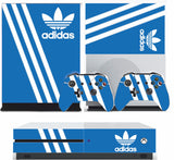 ADIDAS BLUE XBOX ONE S (SLIM) *TEXTURED VINYL ! * PROTECTIVE SKIN DECAL WRAP