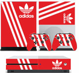 ADIDAS ORANGE XBOX ONE S (SLIM) *TEXTURED VINYL ! * PROTECTIVE SKIN DECAL WRAP