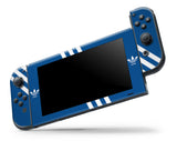 ADIDAS BLUE & WHITE NINTENDO SWITCH **TEXTURED VINYL ! *  SKINS DECALS WRAP