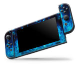 BLUE FLAMING SKULL NINTENDO SWITCH **TEXTURED VINYL ! *  SKINS DECALS WRAP