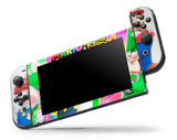 MARIO AND RABBIDS KINGDOM BATTLE NINTENDO SWITCH **TEXTURED VINYL ! *  SKINS DECALS WRAP