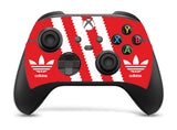 ADIDAS ORANGE & WHITE Xbox SERIES X *TEXTURED VINYL ! * SKINS DECALS STICKERS
