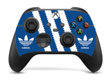 ADIDAS BLUE & WHITE Xbox SERIES X *TEXTURED VINYL ! * SKINS DECALS STICKERS