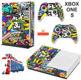 STICKERBOMB XBOX ONE S (SLIM) *TEXTURED VINYL ! * PROTECTIVE SKIN DECAL WRAP