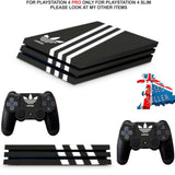 ADIDAS BLACK & WHITE PS4 PRO SKINS DECALS (PS4 PRO VERSION) TEXTURED VINYL