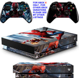 SPIDERMAN XBOX ONE X *TEXTURED VINYL ! * PROTECTIVE SKINS DECALS STICKERS