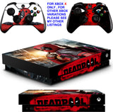 DEADPOOL XBOX ONE X *TEXTURED VINYL ! * PROTECTIVE SKINS DECALS STICKERS