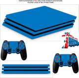 BLUE CARBON EFFECT PS4 PRO SKINS DECALS (PS4 PRO VERSION) TEXTURED VINYL