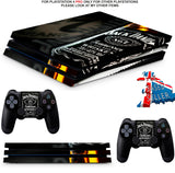 JACK DANIELS PS4 PRO SKINS DECALS (PS4 PRO VERSION) TEXTURED VINYL