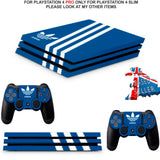 ADIDAS BLUE PS4 PRO SKINS DECALS (PS4 PRO VERSION) TEXTURED VINYL