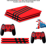 ADIDAS ORANGE & BLACK PS4 PRO SKINS DECALS (PS4 PRO VERSION) TEXTURED VINYL