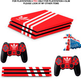 ADIDAS ORANGE PS4 PRO SKINS DECALS (PS4 PRO VERSION) TEXTURED VINYL