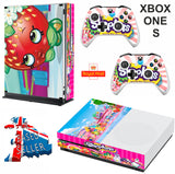 SHOPKINS XBOX ONE S (SLIM) *TEXTURED VINYL ! * PROTECTIVE SKIN DECAL WRAP