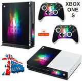 ADIDAS MULTICOLOR  XBOX ONE S (SLIM) *TEXTURED VINYL ! * PROTECTIVE SKIN DECAL WRAP
