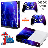 LIGHTNING XBOX ONE S (SLIM) *TEXTURED VINYL ! * PROTECTIVE SKIN DECAL WRAP