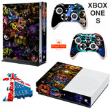 FIVE NIGHTS AT FREDDY'S 5 XBOX ONE S (SLIM) *TEXTURED VINYL ! * PROTECTIVE SKIN DECAL WRAP