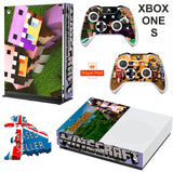 MINECRAFT APHMAU XBOX ONE S (SLIM) *TEXTURED VINYL ! * PROTECTIVE SKIN DECAL WRAP