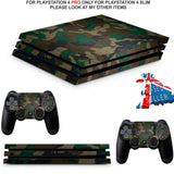 GREEN CAMO PS4 PRO SKINS DECALS (PS4 PRO VERSION) TEXTURED VINYL
