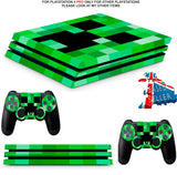 GREEN PIXELS PS4 PRO SKINS DECALS (PS4 PRO VERSION) TEXTURED VINYL