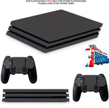 BLACK CARBON EFFECT PS4 PRO SKINS DECALS (PS4 PRO VERSION) TEXTURED VINYL