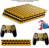 GOLD CIRCLES PS4 PRO SKINS DECALS (PS4 PRO VERSION) TEXTURED VINYL