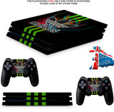ADIDAS GREEN STRIPE PS4 PRO SKINS DECALS (PS4 PRO VERSION) TEXTURED VINYL
