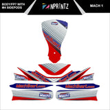 FP7 MACH 1 V2 WITH M4 SIDES FULL KART STICKER KIT
