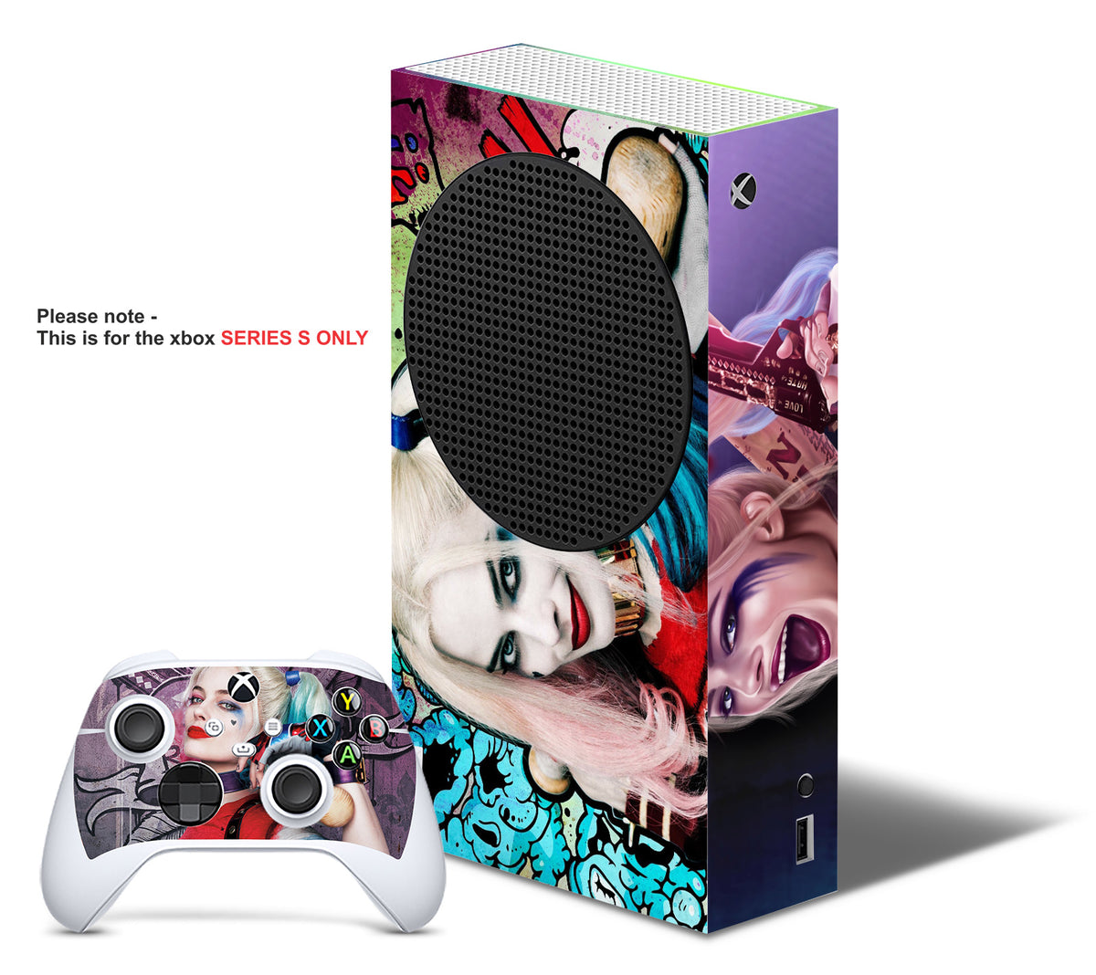 HARLEY QUINN Xbox SERIES S TEXTURED VINYL SKINS