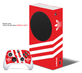 ADIDAS ORANGE & WHITE Xbox SERIES S *TEXTURED VINYL ! * SKINS DECALS STICKERS