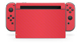 RED CARBON EFFECT NINTENDO SWITCH **TEXTURED VINYL ! *  SKINS DECALS WRAP