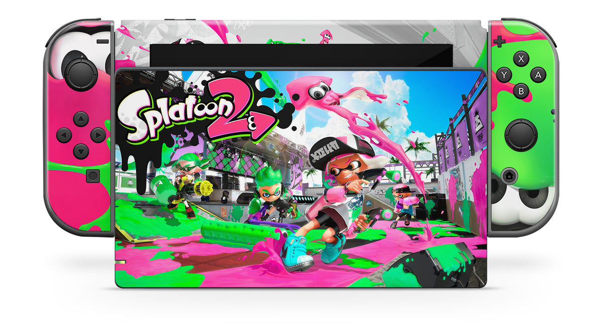 SPLATOON 2 V2 NINTENDO SWITCH **TEXTURED VINYL ! * SKINS DECALS