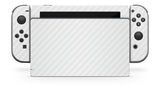 WHITE CARBON EFFECT NINTENDO SWITCH **TEXTURED VINYL ! *  SKINS DECALS WRAP