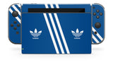ADIDAS BLUE & WHITE NINTENDO SWITCH **TEXTURED VINYL ! *  SKINS DECALS WRAP